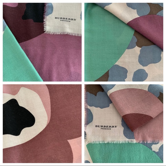 Burberry Prorsum Floral Print Cashmere Scarf - Picture 8 of 8